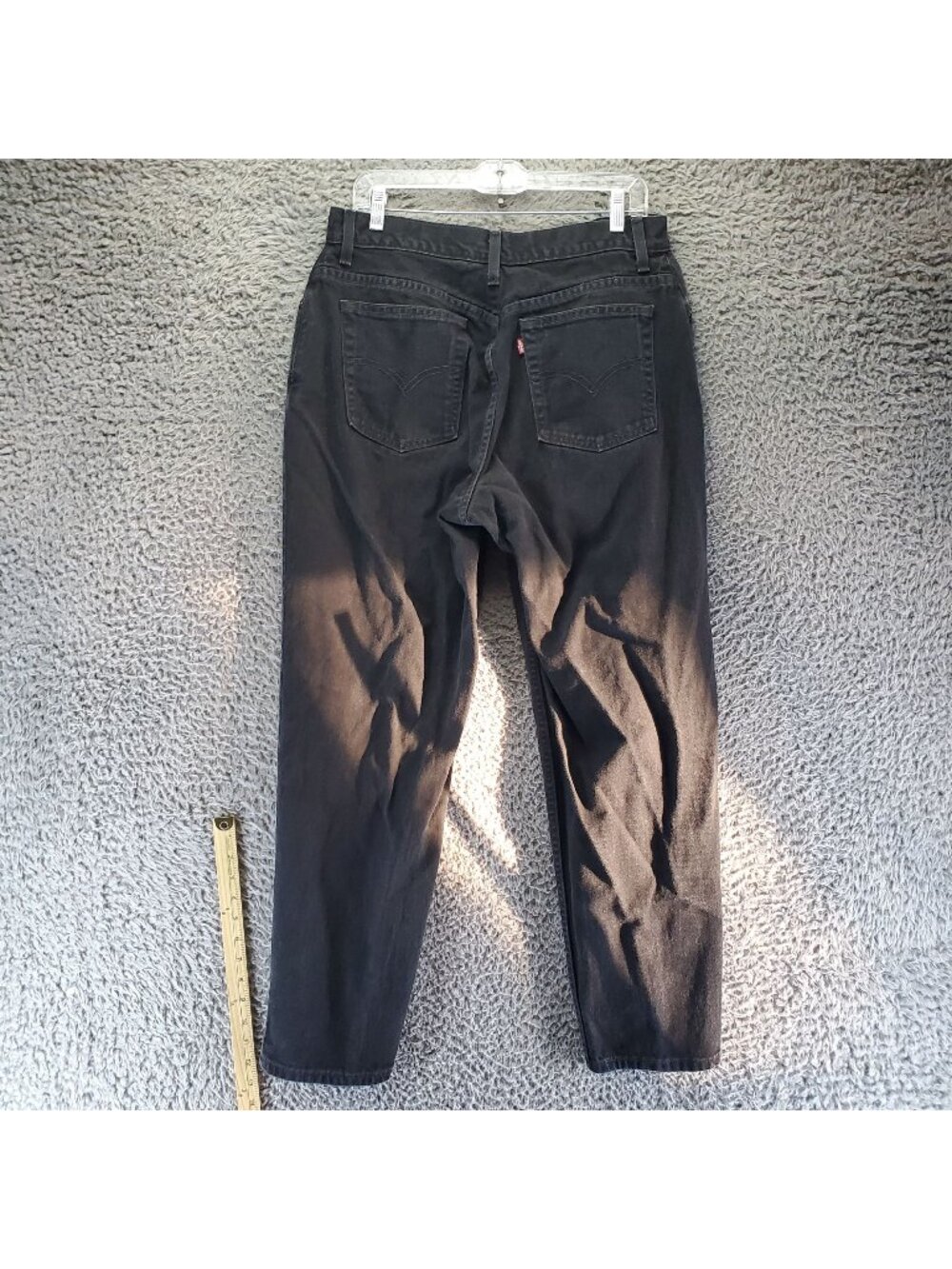 Levis Jeans Womens Size 16 Black 550 Relaxed Fit Tapered Leg 100% Cotton *Read*